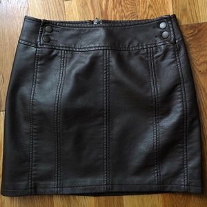 Leather Mini Skirt